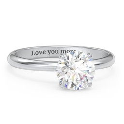 1.5 ct. (7.5mm) Moissanite Engagement Ring with Hidden Halo