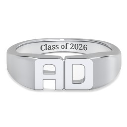 Double Initial Signet Ring