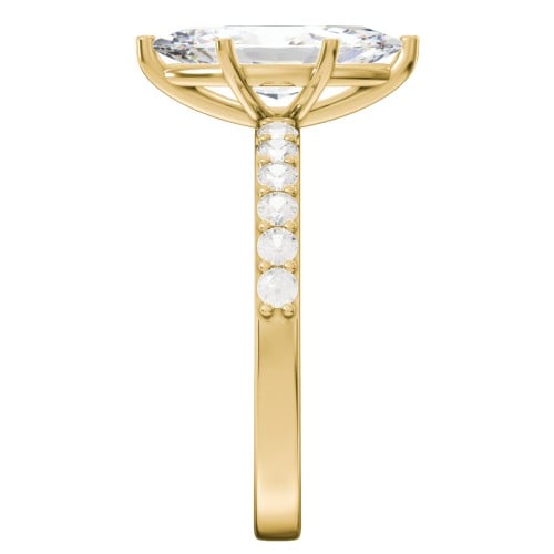 2 ct. Marquise CZ Engagement Ring with Accents