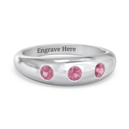 Round Stone Dome Ring