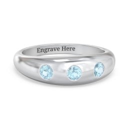 Round Stone Dome Ring