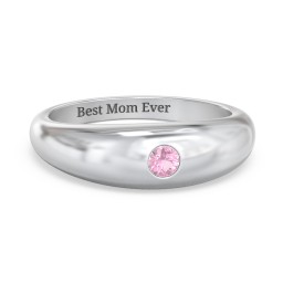 Round Stone Dome Ring