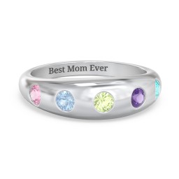 Round Stone Dome Ring