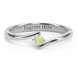 Birthstone Bypass Ring