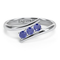 1 - 5 Birthstone Bypass Ring