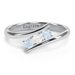 1 - 5 Birthstone Bypass Ring