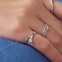 Initial & Birthstone Bypass Ring