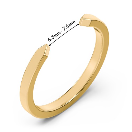 Narrow Essential Open Cuff Band Ring - Medium Gap – 18K Gold Plated Silver