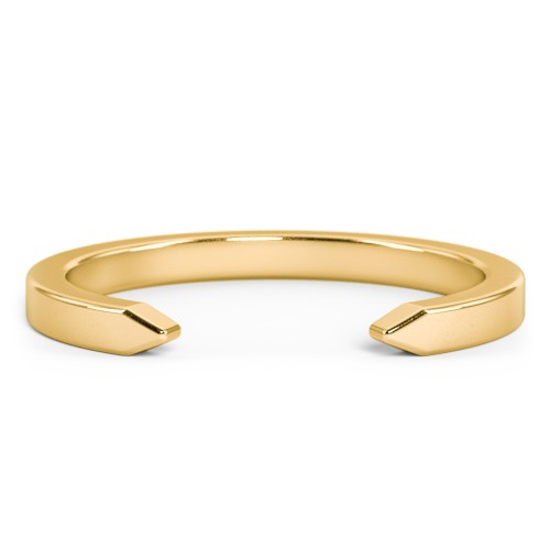 Narrow Essential Open Cuff Band Ring - Medium Gap – 18K Gold Plated Silver