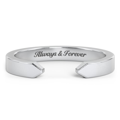 Wide Essential Open Cuff Band Ring - Small Gap – Sterling Silver