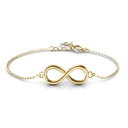 Classic Infinity Bracelet in 10K Solid Yellow Gold