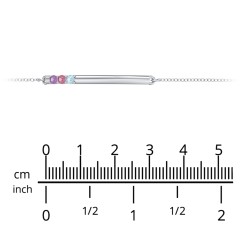 Engraveable Bar Bracelet with 1-5 Stones