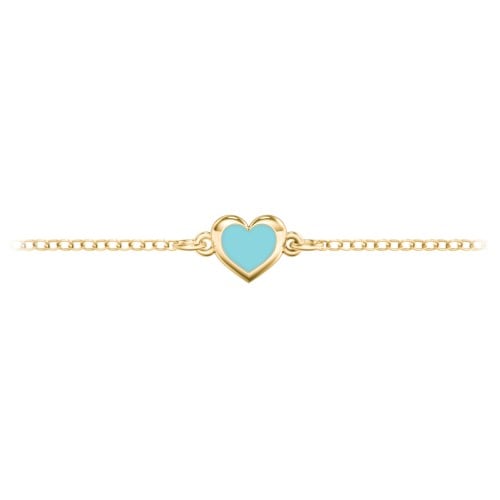 Heart Bracelet with Cold Enamel