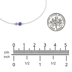 Generations 2-Stone Bezel Set Mother's Bracelet