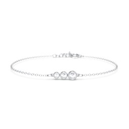 Generations 3-Stone Bezel Set Mother's Bracelet