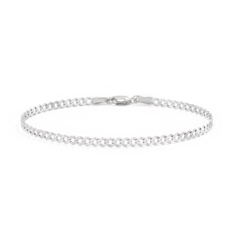 7" Open Curb Chain Bracelet in 925 Sterling Silver