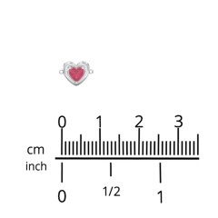 Puffy Heart Birthstone Bracelet