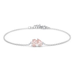 Toi et Moi Oval and Pear Gemstone Bracelet
