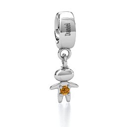 Happy Boy Bracelet Charm in 925 Sterling Silver