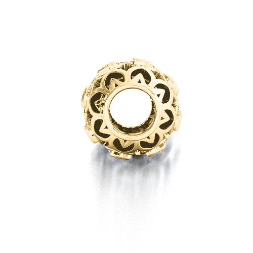 Zen Bracelet Charm – 10K Yellow Gold with Blue Topaz and Cubic Zirconia