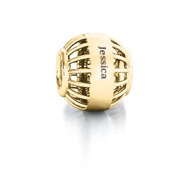 All Caged Up Bracelet Charm in 10K Solid Yellow Gold
