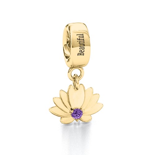 Splendid Lotus Flower Bracelet Charm