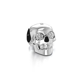 Bright Eyes Skull Bracelet Charm