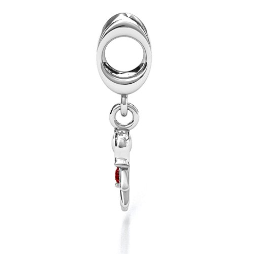 Perfect Woman Bracelet Charm – Sterling Silver with Garnet