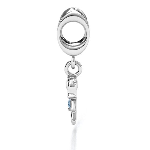 Perfect Woman Bracelet Charm – Sterling Silver with Aquamarine