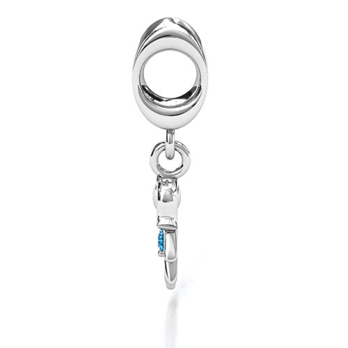 Perfect Woman Bracelet Charm – Sterling Silver with Blue Topaz