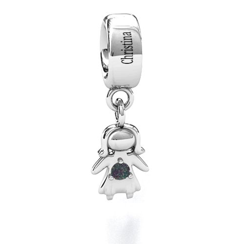 Perfect Woman Bracelet Charm – Sterling Silver with Alexandrite