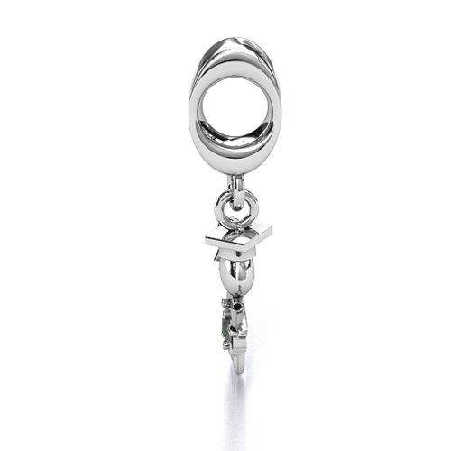 He Graduated! Bracelet Charm – Sterling Silver with Alexandrite