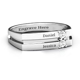 Women's Crevice Grooved Ring