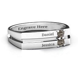 Women's Crevice Grooved Ring