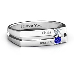 Women's Crevice Grooved Ring