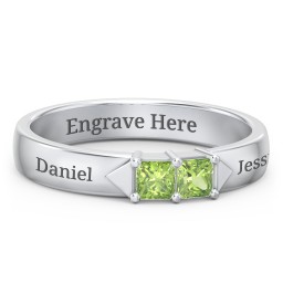 Timeless Romance Ring in 925 Sterling Silver with Peridot