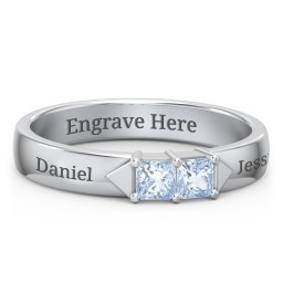 Timeless Romance Ring in 925 Sterling Silver with Aquamarine
