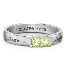 Timeless Romance Ring in 925 Sterling Silver with Peridot