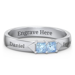 Timeless Romance Ring in 925 Sterling Silver with Blue Topaz