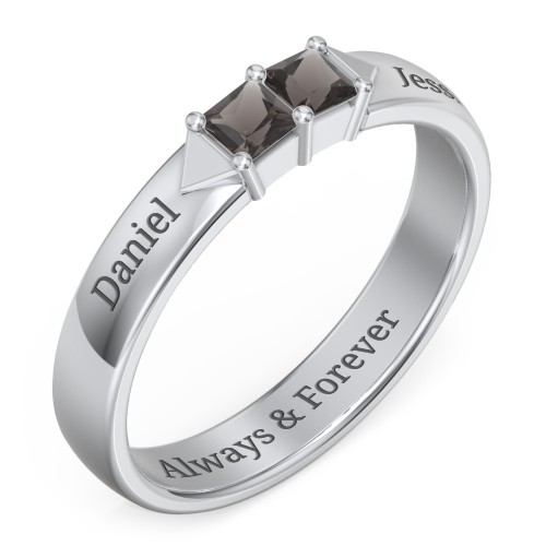 Timeless Romance Ring – Sterling Silver with Smokey Quartz