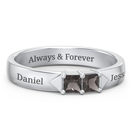 Timeless Romance Ring – Sterling Silver with Smokey Quartz