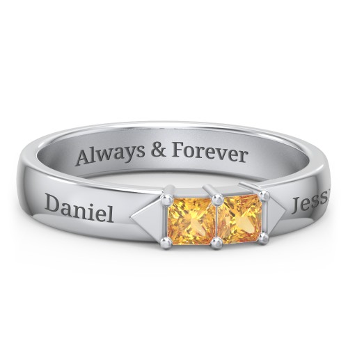 Timeless Romance Ring – Sterling Silver with Citrine