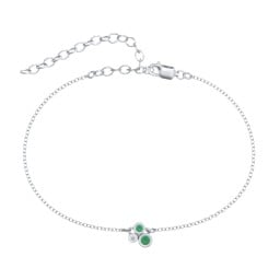 Cluster Bezel Set Stone Anklet