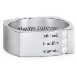 Men's Cache Square-shaped Gemstone Ring