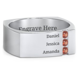 Men's Cache Square-shaped Gemstone Ring