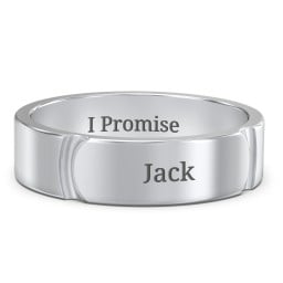 Men's Lysander Curved Groove Ring