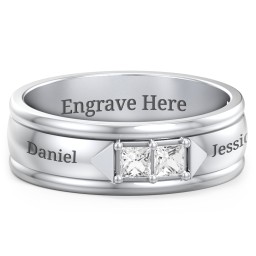 Men's Timeless Two Stone Ring