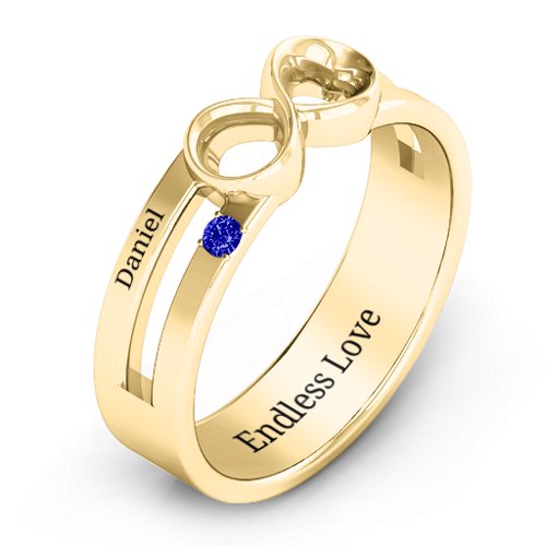 Men's Accented Infinity Ring