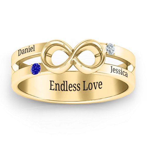 Men's Accented Infinity Ring