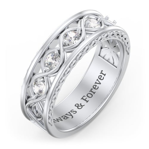 Men’s 5-Stone Infinity Ring